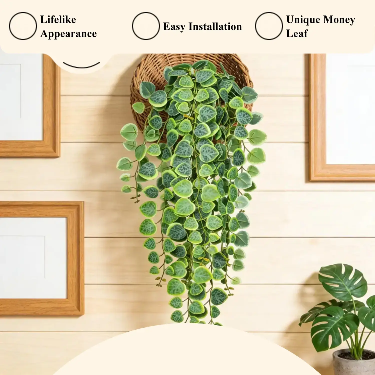 60-80cm Artificial Hanging Plants Vines Fake Eucalyptus Silk Creeper Ivy  Money Leaf Wall Hanging Rattan Vine Fake Plant Decoration, Indoor Faux Plant,  for Wedding Balcony Home Garden Decor - TikTok Shop