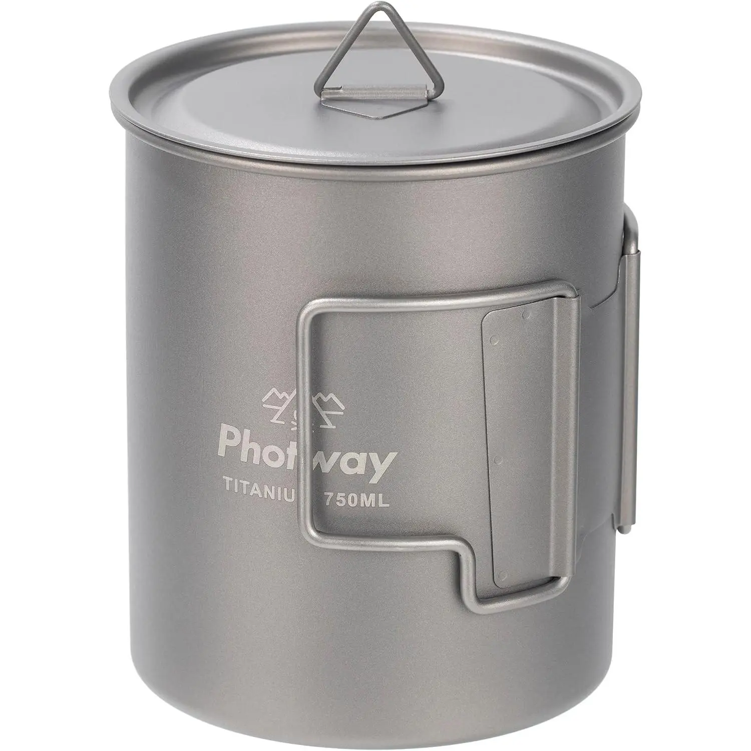 750ml (25oz) Titanium Camping Pot, Ultralight Backpacking Cookware | True 750ml Capacity · Pure Titanium · 0.5mm Reinforced Wall ·Direct Flame Safe · Efficient Nesting