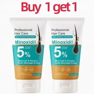 Buy 1 Get 1 Free 5% Minoxidil & Keratin Scalp Massage Cream Hair Growth Treatment for Men & Women Nano Foam Essence Easy Absorb Scalp Refreshing Haircare Buy 1 Get 1 Free