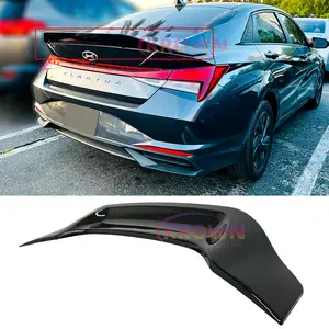 FITS 2021+ HYUNDAI ELANTRA GLOSSY BLACK HIGHKICK DUCKBILL REAR TRUNK SPOILER WING