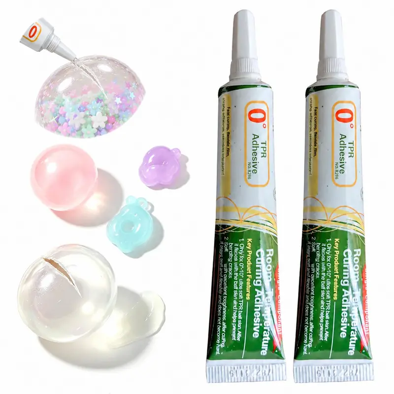 20ML TPR Soft Gel Adhesive, Colorless Transparent Eco-Friendly Syringe Design, 0° TPR Glue, Water Resistant, Fast Drying, Surface Dry in 2-10 Minutes, Room Temp Seal, Soft Flexible Seal