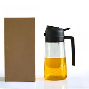 1 Count Light Blockage Dark Oil Sprayer for Cooking, 2 in 1 Olive Oil Dispenser Bottle for Kitchen, Green Glass Oil Bottle, Food-Grade Oil Mister for Air Fryer, Cooking Oil Container, Kitchen Gadgets