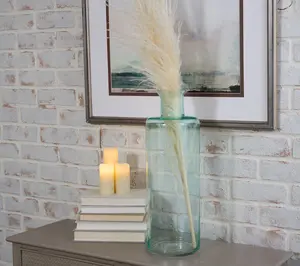 19.5" Oversized Clear Glass Vase by Kim Gravel