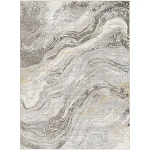 Tess Gray & Brown Marble Area Rug