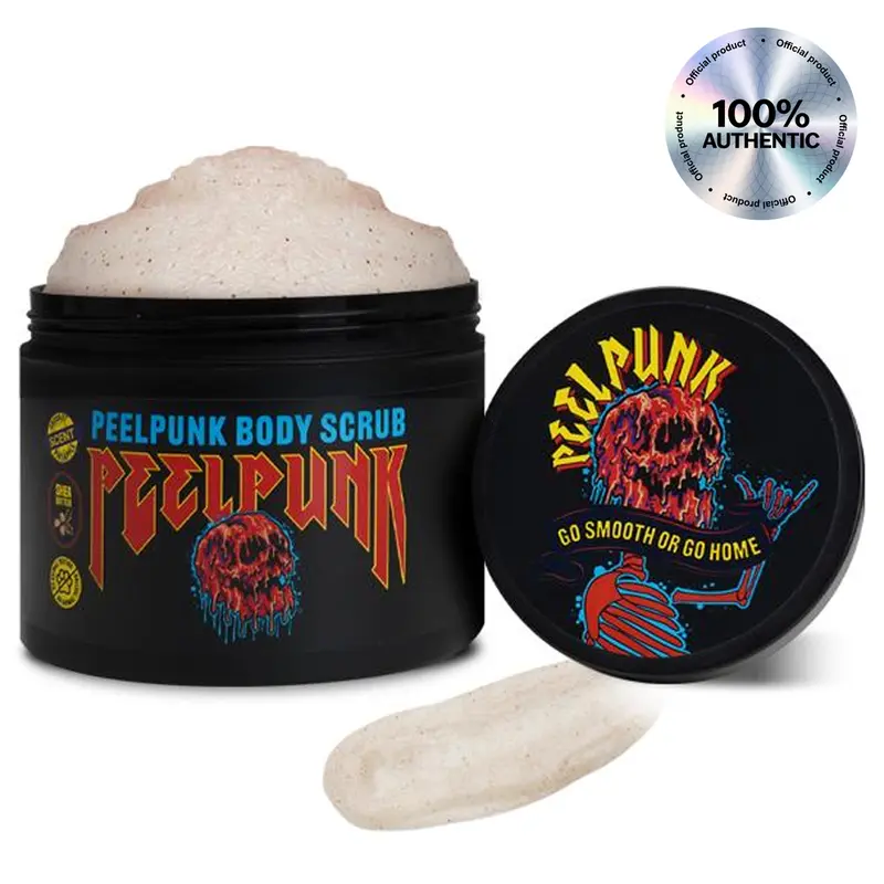 PEELPUNK Exfoliating Body Scrub - Official Product Ultra Hydrating Shea Sugar Scrub for All Skin Types - Nourishing Body Exfoliator (17.6 oz)