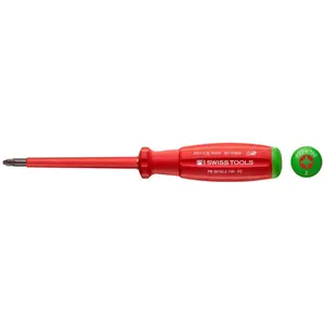 PB Swiss Tools PB 58192.2-100 SwissGrip VDE Screwdriver PZ2 Insulated