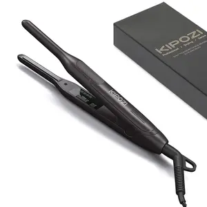 PRO Hair Duo 0.3" Titanium Mini 2-in-1 Flat Iron & hair styling tools curling irons Travel-Small Pixie Cuts & Frizz Cordless Straightener Straightening Comb Heatless Curler straightener
