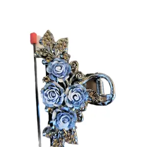 Midnight Rose Claw Clip