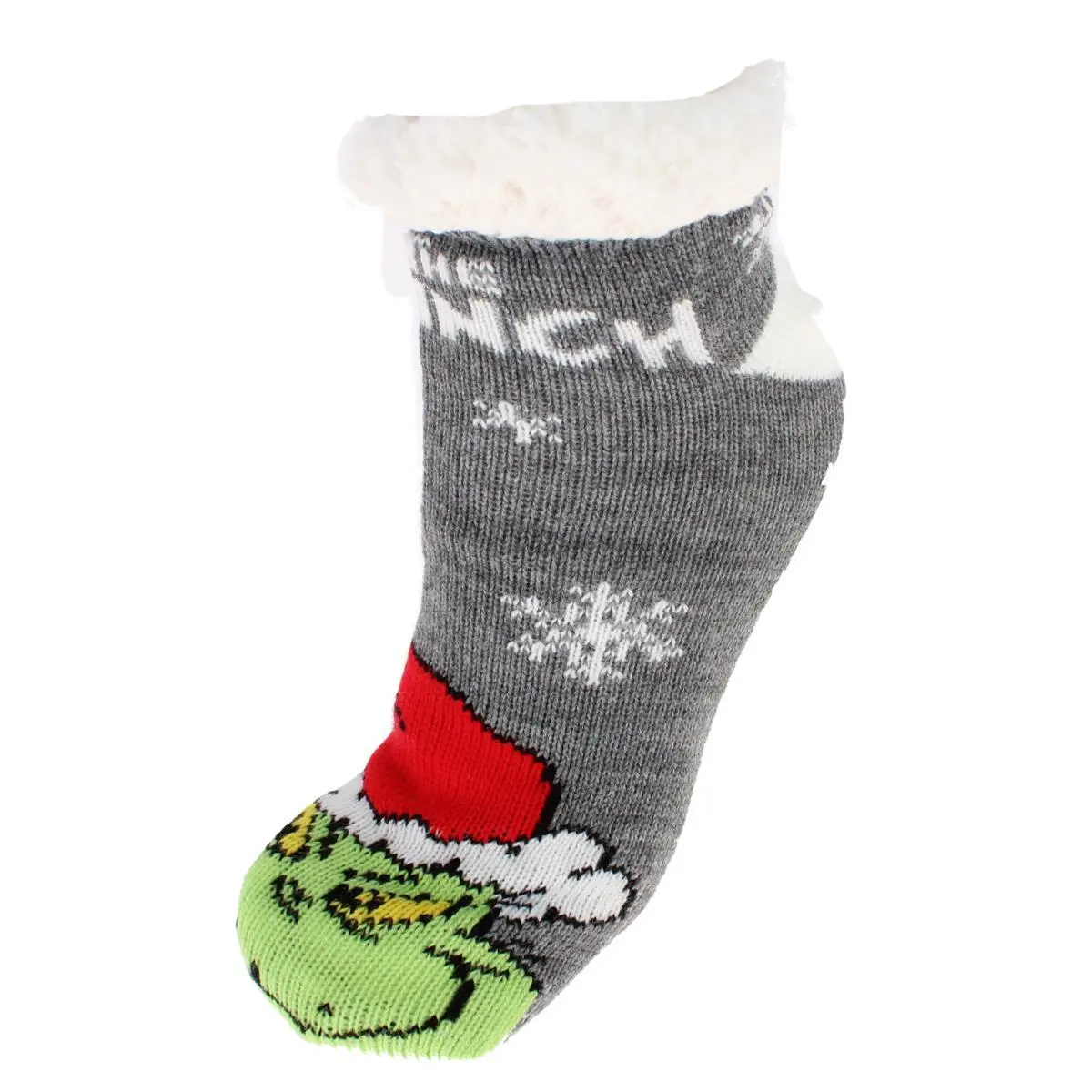 Textiel Trade Women's The Grinch Novelty Slipper Home Socks (1 Pair), Slipper Socks, Fits, Geometric, Fits Shoe Sizes 5-7.5