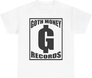 Goth Money Records Graphic T-shirt - 100% Pure Cotton | Breathable & Comfortable Minimalist Streetwear | High-Quality White Short Sleeve Tee for Men & Women