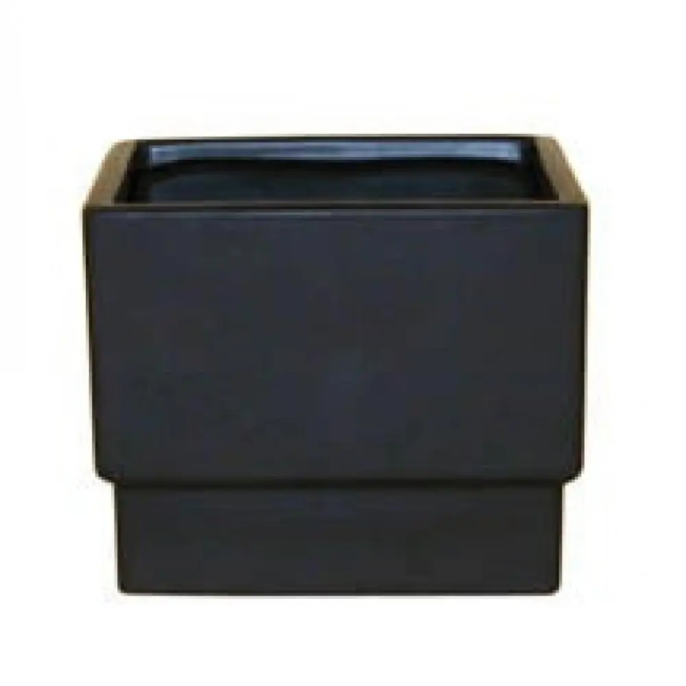 MDR Trading AI-CE01BLA-Q01 Matte Black Square Planter