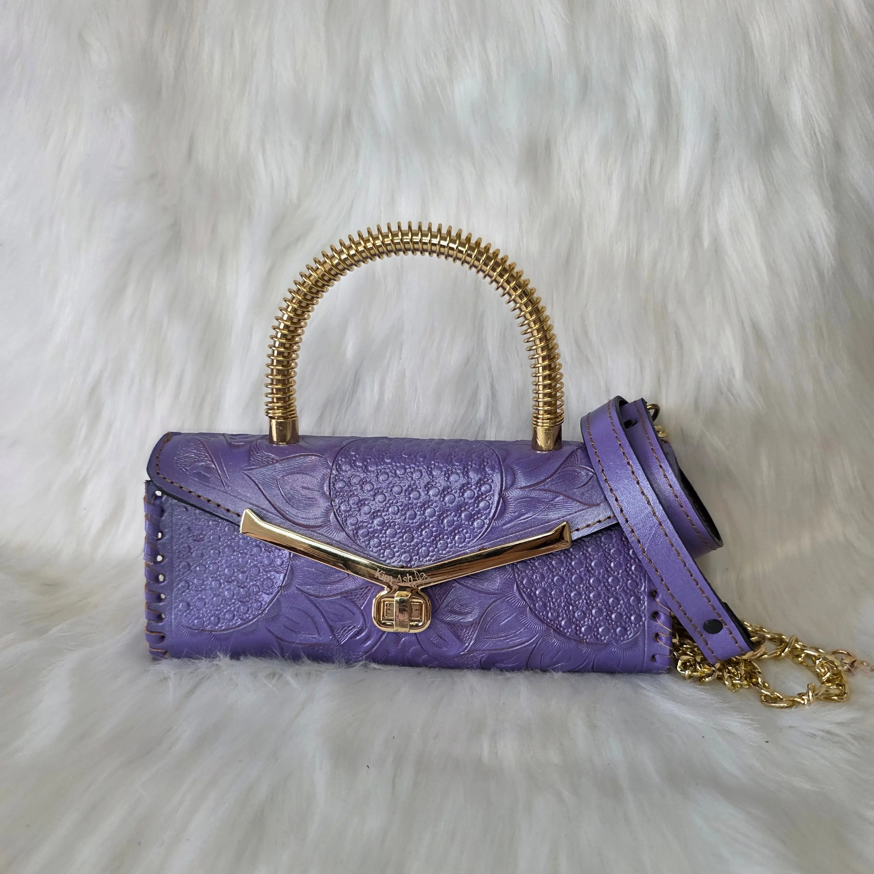 Kim Leather Hand tooled Crossbody Bag