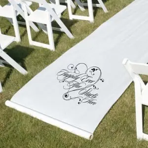 Happily Ever After Aisle Runner - White