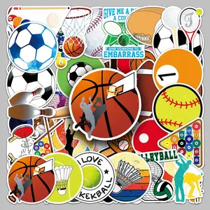 50 Sports-themed Stickers (basketball, Soccer), Suitable for Scrapbooks, Diaries, Laptops, Water Bottles, Cars, Etc. A Gift with A Positive Message and Based on Beliefs.