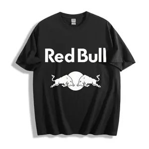 Casual Style Unisex T-Shirt Red Bull Logo Design Summer Wear Gift For Friends And Family