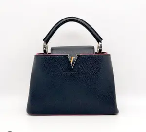 Pre-owned Louis Vuitton Navy Blue Capucine Shoulder Bag