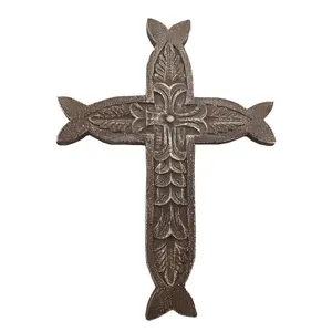 13 Inch By 18 Inch Poly Stone Wall Cross