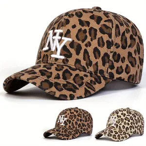 Letter Embroidered Leopard Baseball Cap adapt cap casual sun protection hat bedazzled hats Both men and women can bring it in spring, summer, autumn, and winter,outdoor sun protection,outdoor sport aeccessory,dandy hats