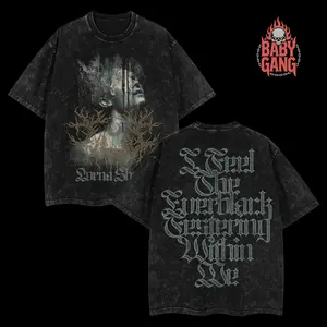 [Baby Gang] Prison Of Flesh IFTEFWM Lorna Shore Heavy Metal Washed Shirt Unisex Oversize Rock Band Cotton T-shirt Gift For Rock Music Lovers Gothic Punk Emo Grunge Y2K Outfits Vintage 90s Graphic Tees Graphic Streetwear T-shirt Lorna Shore Merch