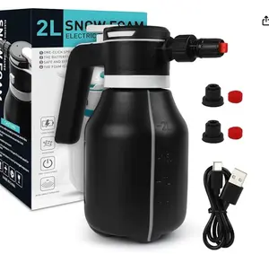 Electric Foaming Sprayer for Dense, Rich Foam, 2L Cordless Portable — Professional Pressure-Foam Cannon for Car Washing & Detailing, Rechargeable with Long-Lasting Battery
