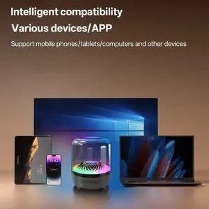 Bluetooth Soundbar With Breathing Lamp Subwoofer Hi-Fi Stereo Sound For Gaming Room Home Theater Decoration