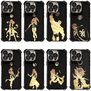 7 Deadly Sins Meliodas Ban Escanor Gold Silhouette Art Phone Case for iPhone 17/16/15/14/13/12/11 Pro/Pro Max/Plus, Protective Cellphone-Smartphone Handheld Device Accessory, Ideal for Christmas & Birthday Gifts