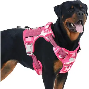 Tactical Dog Harness for Small to Large Dogs  No Pull Adjustable Pet Harness Reflective K9 Working Training Easy Control Pet Vest Military Service Dog Harnesses