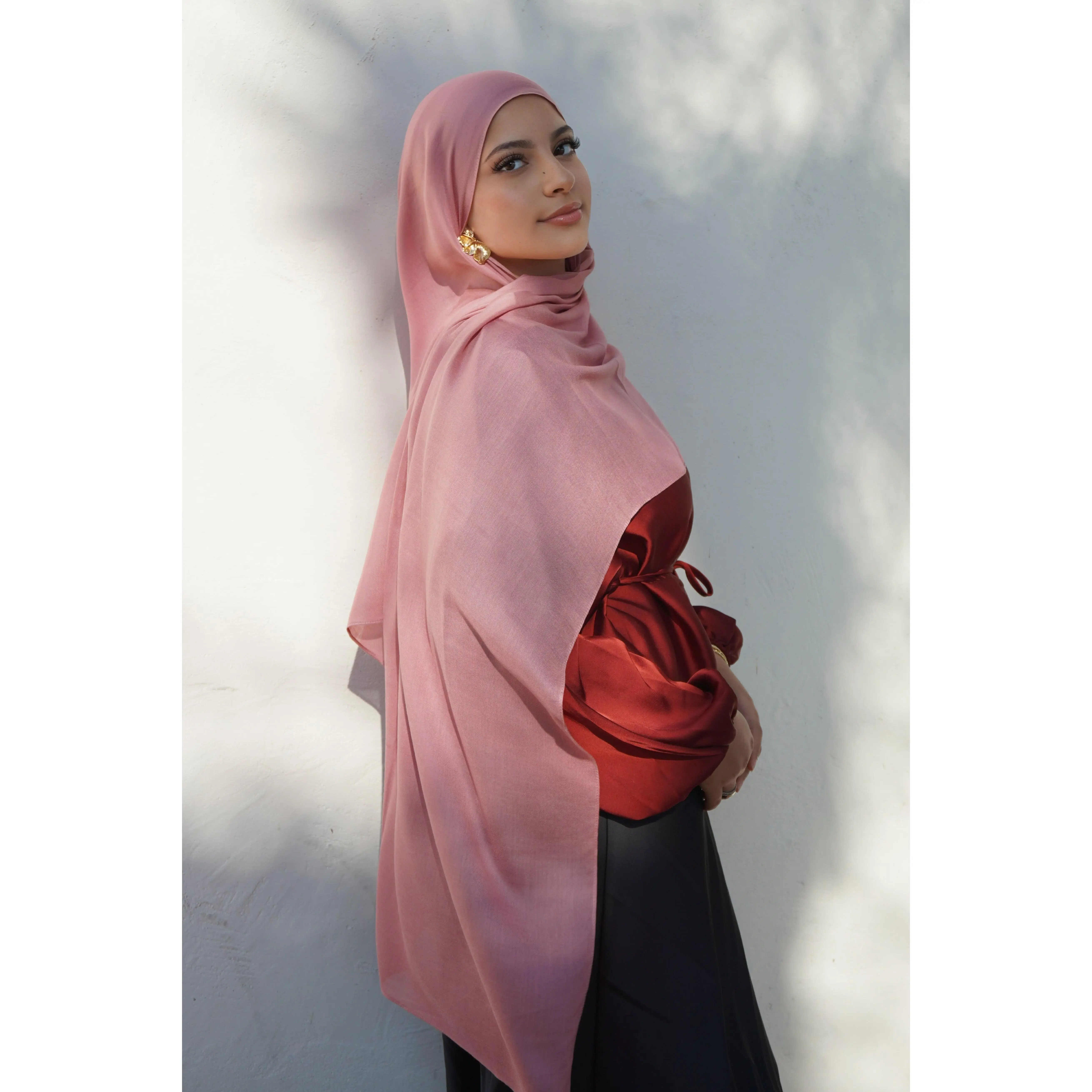 Modal Hijab Set- Pink