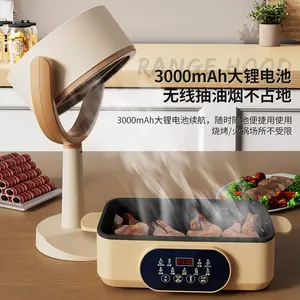 Household small desktop range hood, mini portable tabletop range hood, high-power suction range hood