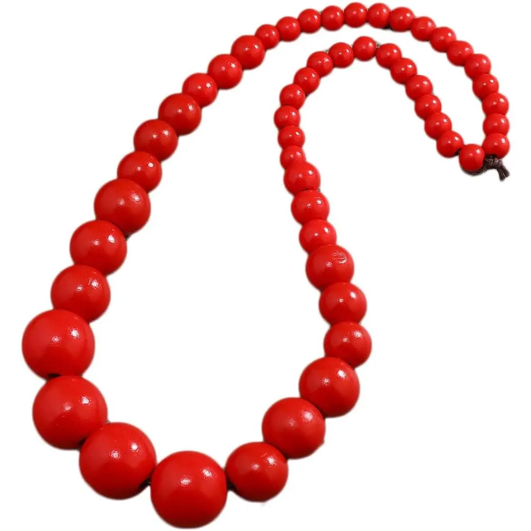 Ethnic Large Chunky Wooden Beaded Necklaces Boho African Statement Necklace Handmade Tribal Collar Choker Bib Jewelry