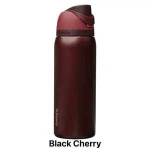 Owala Black Cherry Edition FreeSip Insulated Stainless Steel Water Bottle 24/32oz Leakproof BPA-Free Aesthetic Drinkware for Sport Lovers Gift For Baby Girl Boy