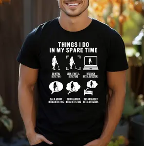 Metal Detecting Detectorist For Treasure Hunter Men Women T-Shirt, Fashion Casual Short Sleeve T-Shirt for Daily Holiday Vacation Outdoor Wear