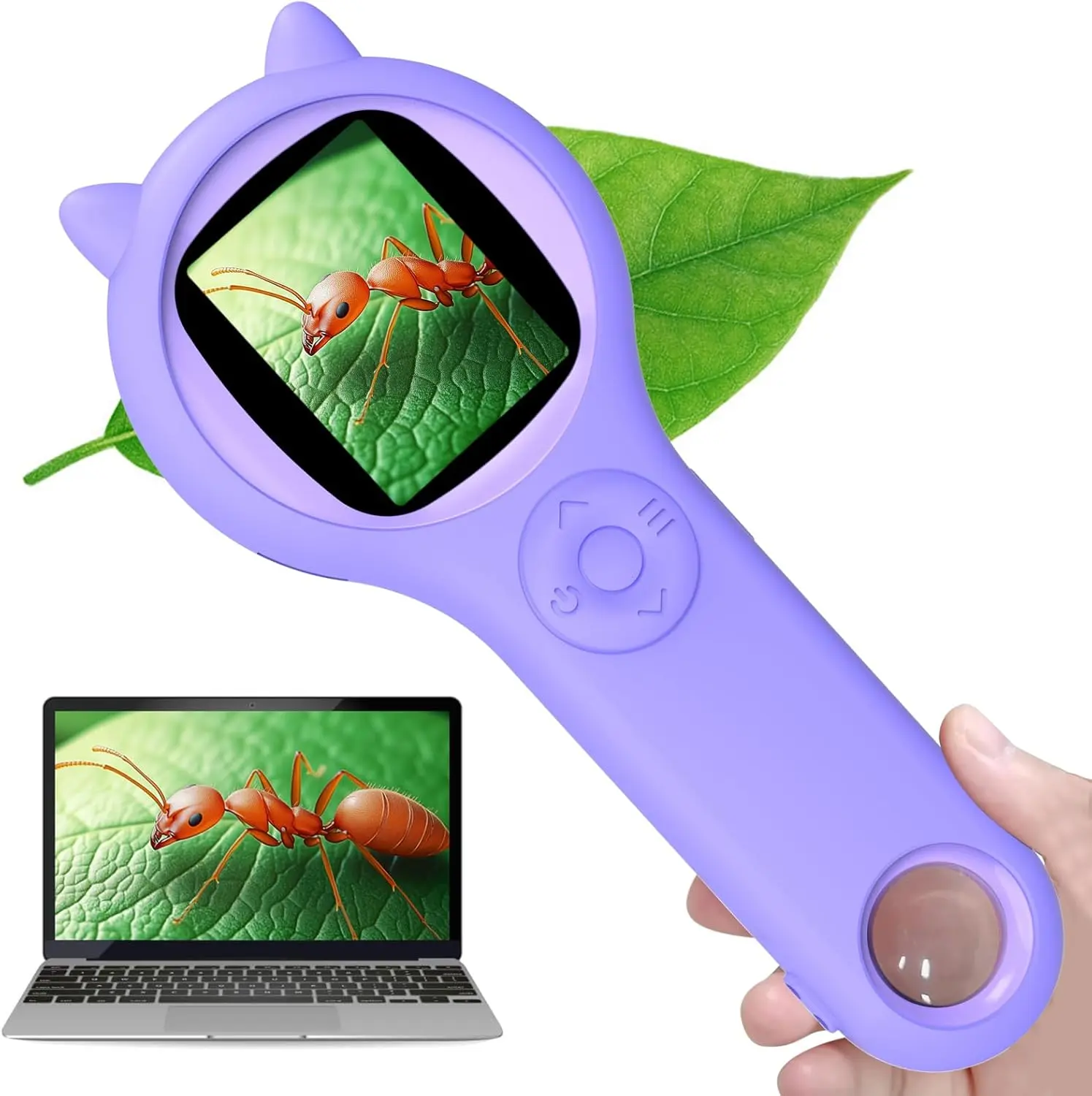 microscope for kids，Children's gift, science popularization education microscope, children's microscope, can discover the subtle beauty of life, observe animals, plants, insects, is an essential birthday gift