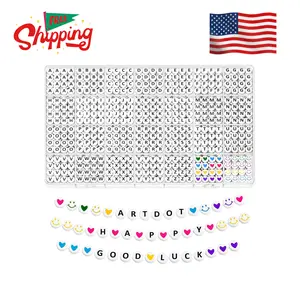 1400 PCS Letter Beads for Jewelry Making Kit, 28 Styles Alphabet with Storage Case