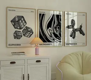 Gallery Wall Art Set of 3 Print - Trendy Art Prints - Retro Abstract Aura Gradient Poster - Preppy Room Decor -  Decoration Photo Decoration Photo