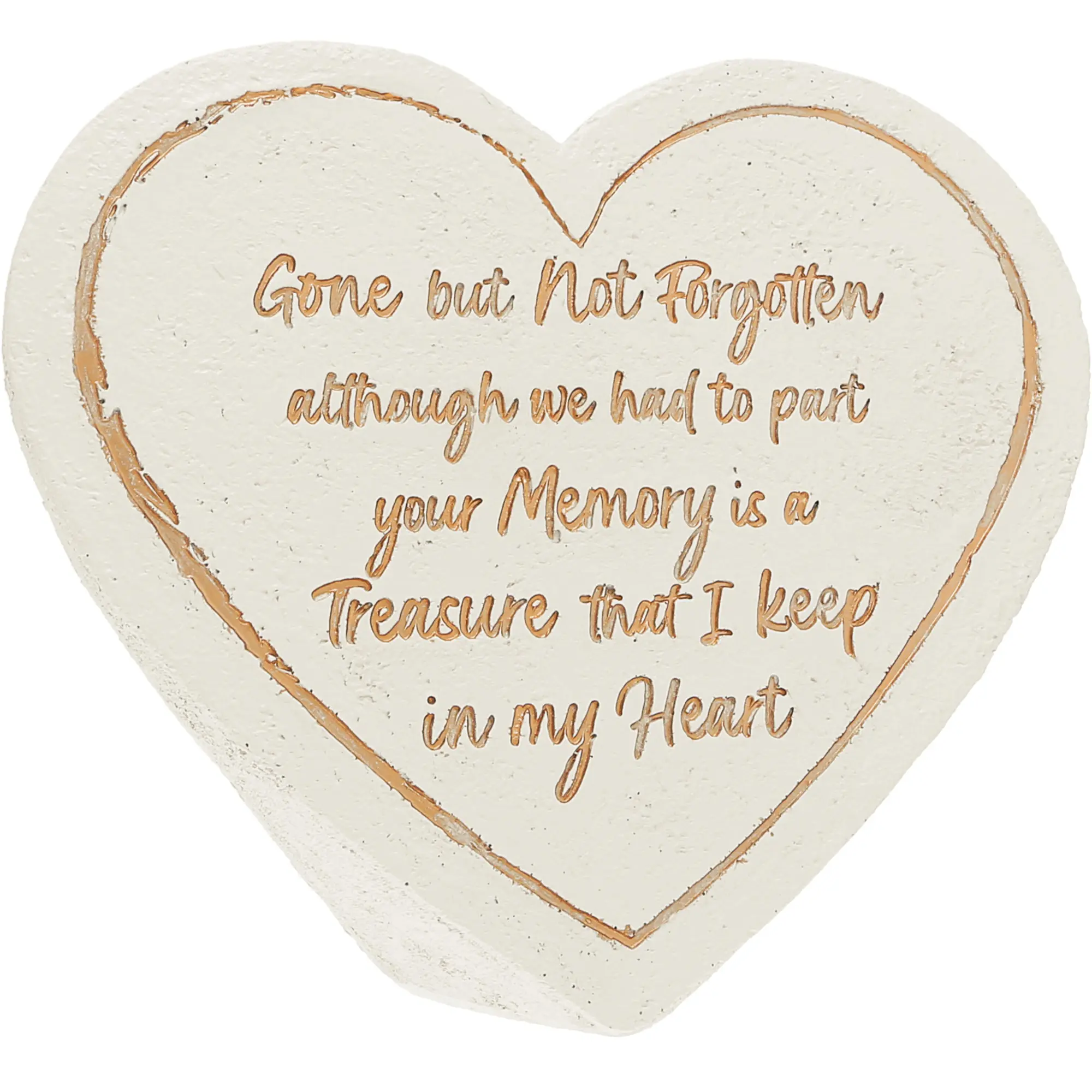 Not Forgotten 5" Heart Memorial Stone