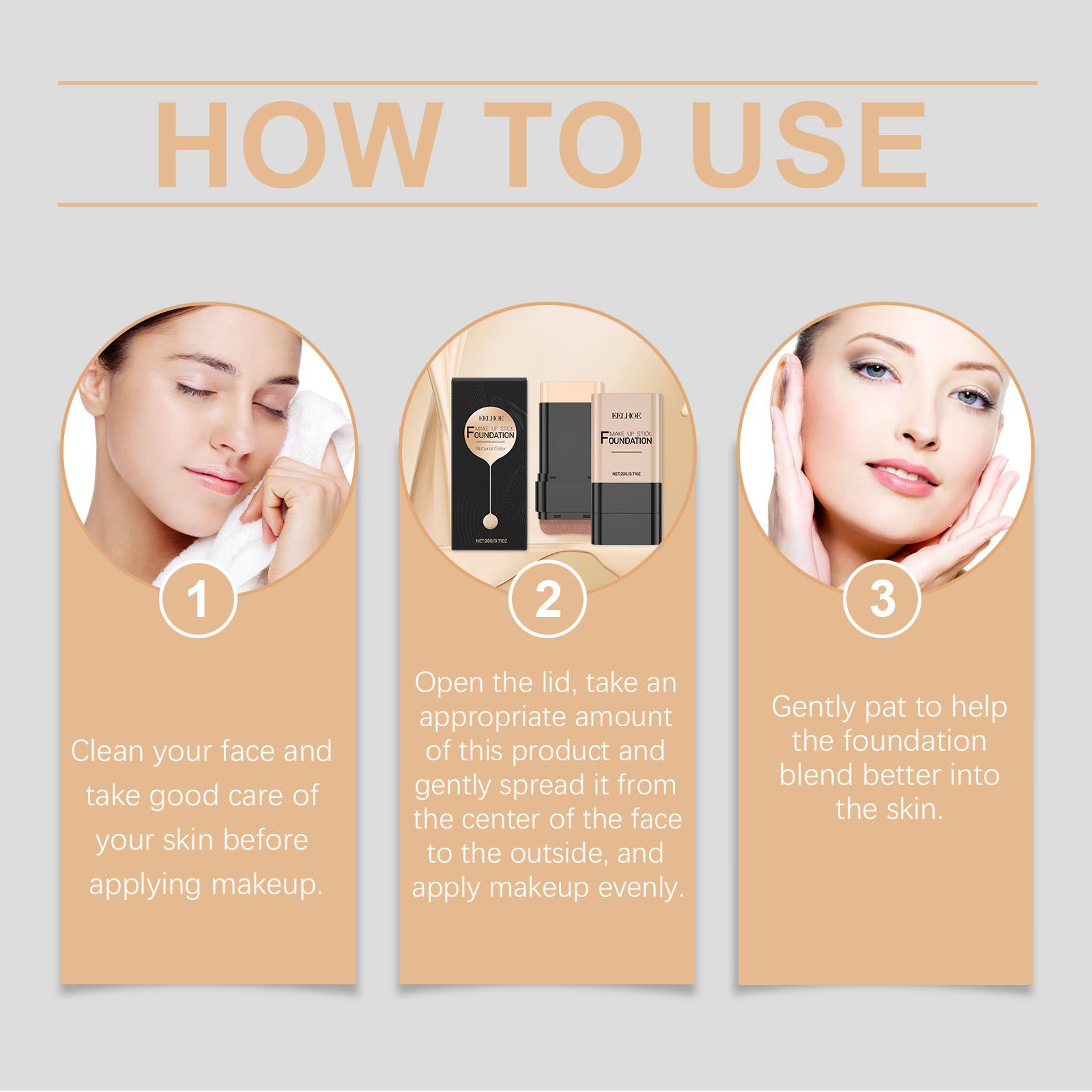 7-color Dual -Ended Concealer Foundation Stick, 2-in-1 Long-Lasting Foundation and Concealer with Brush, Creamy Full Coverage for Dark Circles & Blemishes, Hydrating Olive & Camellia