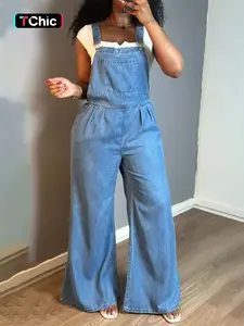 Fashion Casual Loose Wide Leg Women's Bib Pants Overalls, Adjustable Straps, Pockets Included, Comfortable and Stylish, Perfect for Daily Wear