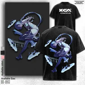 Promeia Zenless Zone Zero ZZZ Game Glitch Graphic T-shirt Streetwear Oversized Bungie Fan Gift Heavyweight Aesthetic Print Unisex Top