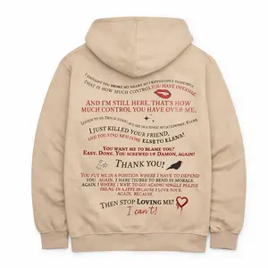 Vampire Diaries Hoodie - TVD Damon & Elena Hoodie - TVD Fan Sweatshirt, Vampire Fan hoodie, Damon Hoodie, Fall Trendy Hoodie