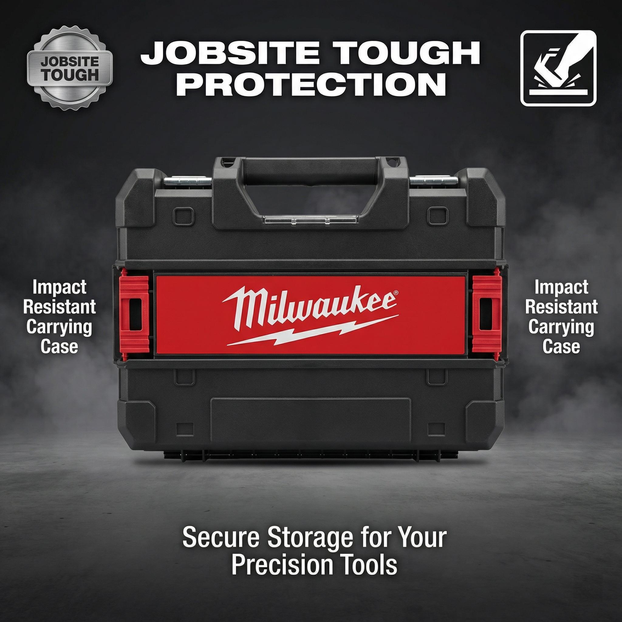 Milwaukee 16 Line Laser Level Kit For Construction Layout And Alignment With ±0.3mm Accuracy Dual Power System And Magnetic Base