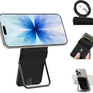Multi-Functional Magnetic Phone Stand with Card Holder, Holds 4 Cards, Portable, Compatible with iPhone 17/16/15/14/13 Series