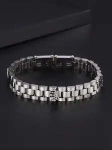 Men's Women's Stainless Steel Wrist Bracelet, Casual Fashion Jewelry for Daily Wear, Stylish Design for Men & Women Accessories