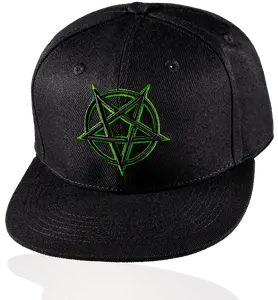 Green Outline Pentagram Snapback