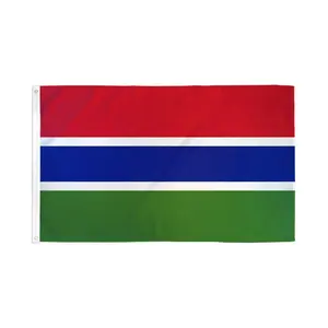 3x5ft Dye Sublimation Polyester Gambia Flag Banner - Bold Colors, Home & Festive Party Backdrop, Home & Festive Party Supplies, Banners