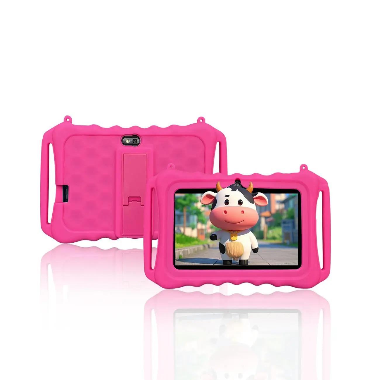 7 Inch Android Tablet, 1 Count Portable Rechargeable Tablet with Silicone Case, Multifunctional Tablet for Education & Entertainment