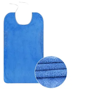 Senior Bib Eating Dirt-Proof Gadget, Elderly Oil Proof Food Bib, Waterproof Mouth Guard, Adult Use Dining Bib and Saliva Towel, Dirt Resistant Apron, Easy Cleaning Apron