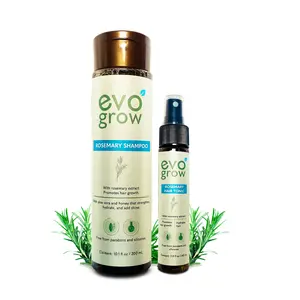 EvoGrow Hair Strengthening Kit – Rosemary Shampoo 300ml + Tonic Spray 60ml, Boosts Hair Growth and Scalp Health