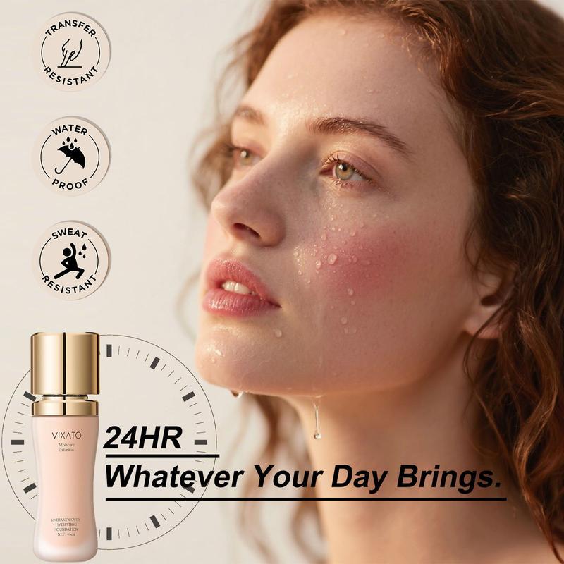 VIXATO Foundation Concealer, Perfect look for most skin, water balance liquid foundation,  Hydrating Makeup, light/neutral/dark