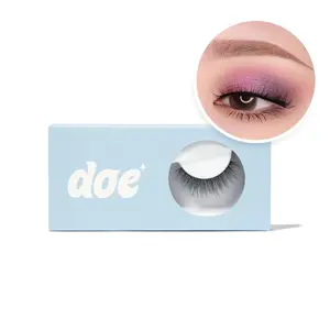 Doe Lashes Really Really Lowkey - Reusable 15 Wears, Natural Looking Vegan False Lashes, Handmade from Korean Silk (1 Pair)